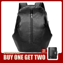 VICUNA POLO, мягкий кожаный Водонепроницаемый одноцветный мужской школьный рюкзак с зарядкой через usb, сумки для подростков, повседневный мужской рюкзак для путешествий