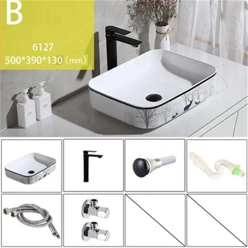 Number 1 Bacia Lavagem Umywalka De Waschbecken Lavandino Sobre Encimera Fregadero туалетный столик для ванной комнаты Lavabo Pia Banheiro раковина умывальник - Цвет: Number 1