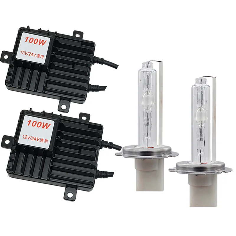 1 Set 100W Xenon HID Headlight Bulb Kit H1 H3 H7 H11 HB3 HB4 D2H 4300K 5000K 6000K 8000K 12V 24V HID Ballast Kit For Truck Boat (5)