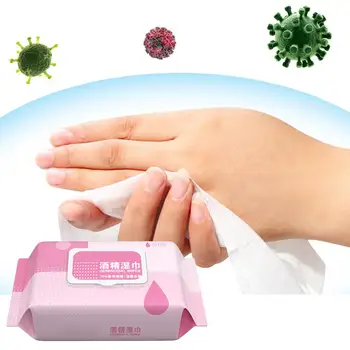

80pc Wipes Pack Alcohol Disinfectant Wipes Hand&Surface Wipes Sanitising Cleaning Outdoor Travel Convenience Disinfection