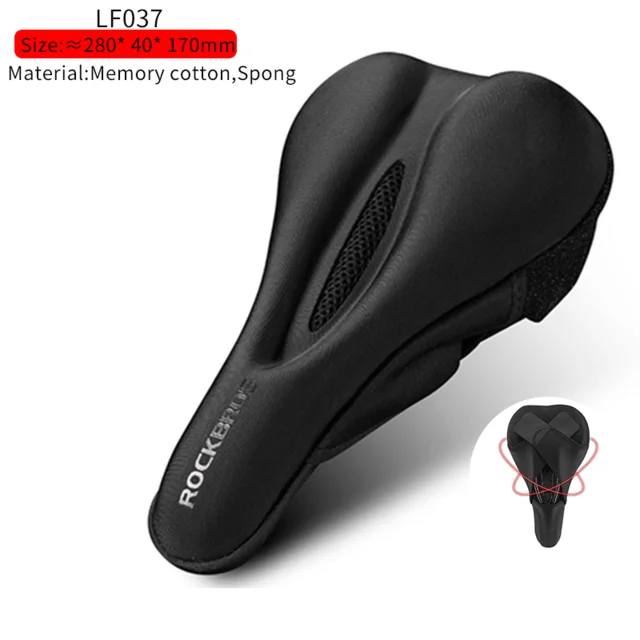 LF037 ROCKBROS велосипедное седло полое дышащее Силиконовое MTB Велосипедное Сиденье чехол для подушки коврик силикагель седло велосипедные аксессуары Запчасти - Цвет: LF037