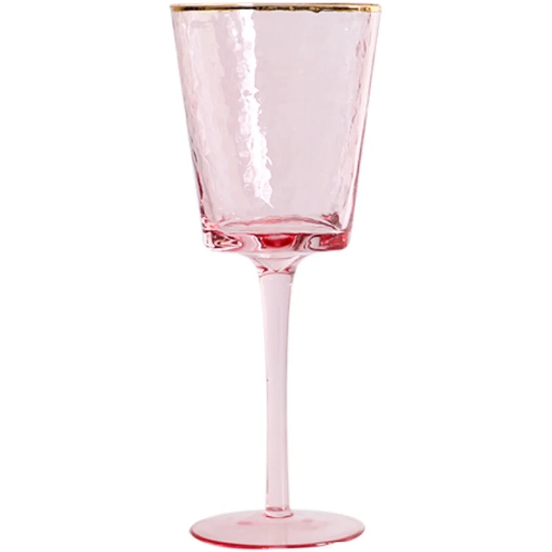 Креативный бокал для вина молоток узор золотой ободок Розовый Серый Кристалл Стекло винный Кубок для шампанского сладкий винный стакан коньяк Виски Посуда