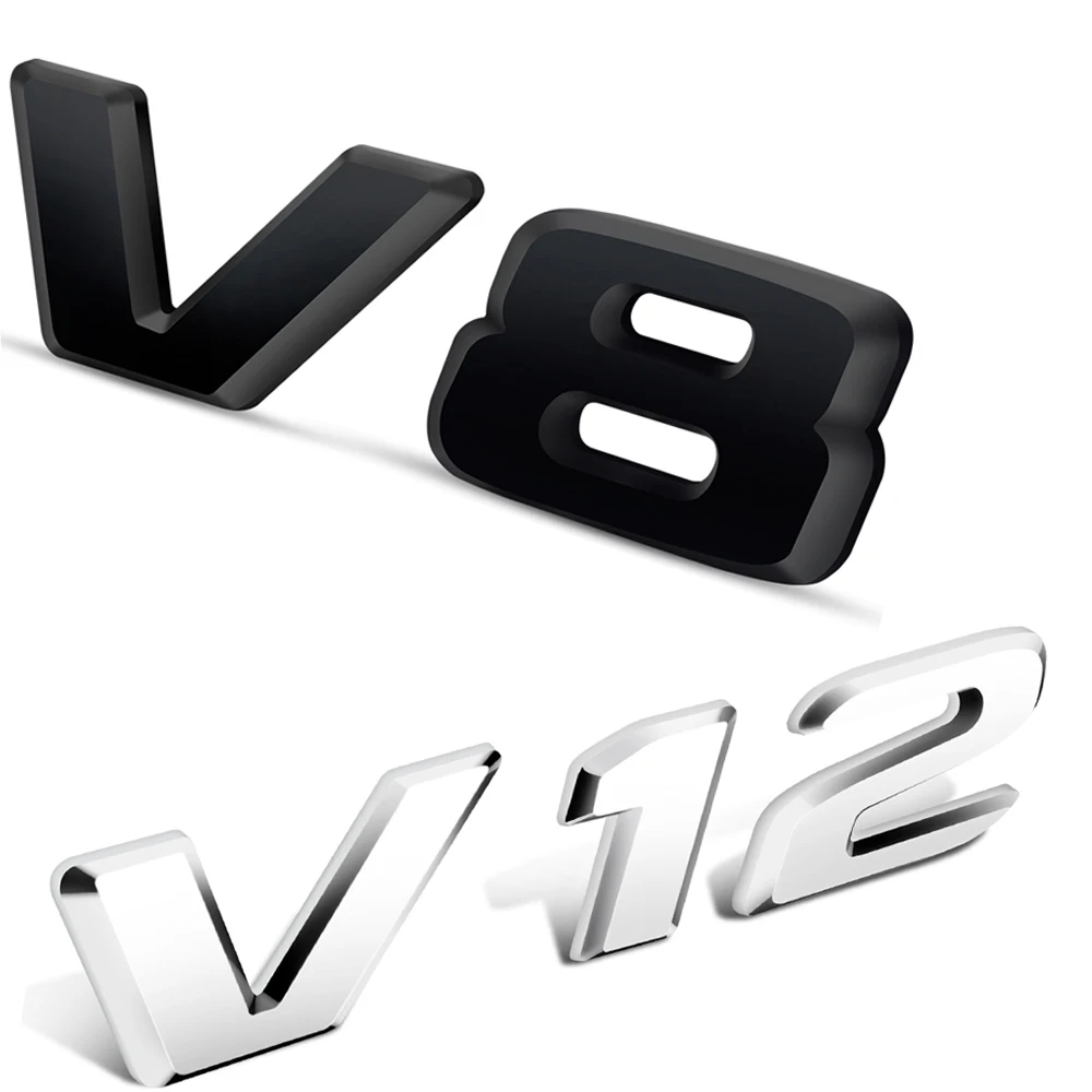 V8 V12 Автомобильная наклейка на задний багажник автомобиля Для AMG Mercedes Benz BMW Audi Porsche