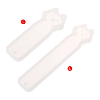 

Silicone Mold DIY Bookmark Cute Pet Cat Mirror Crafts Jewelry Making Epoxy Resin