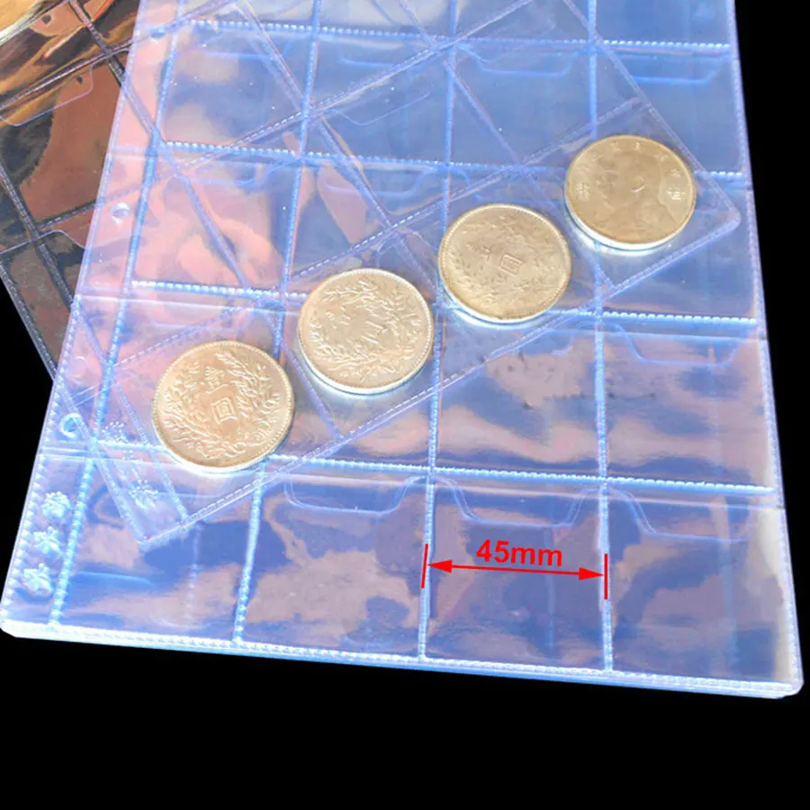 Coin Album Pages 200 Pockets 5/10 PCS Lot Coin tokens Commemorative Medallions Badges Collection Diameter 43mm coins collection album,coin collection album,coin stamp holders
