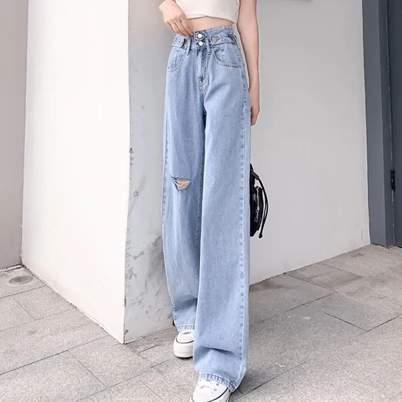 Extra long straight leg jeans 