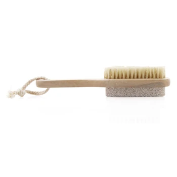 

Natural wild boar brush shower brush pumice foot bath wood color