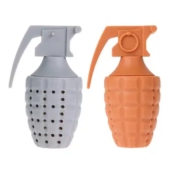 

Silicone Tea Infuser Strainer Grenade Shaped Lazy Loose Tea Leaf Filter Herbal Infuser Kitchen Coffee Tea Accessories