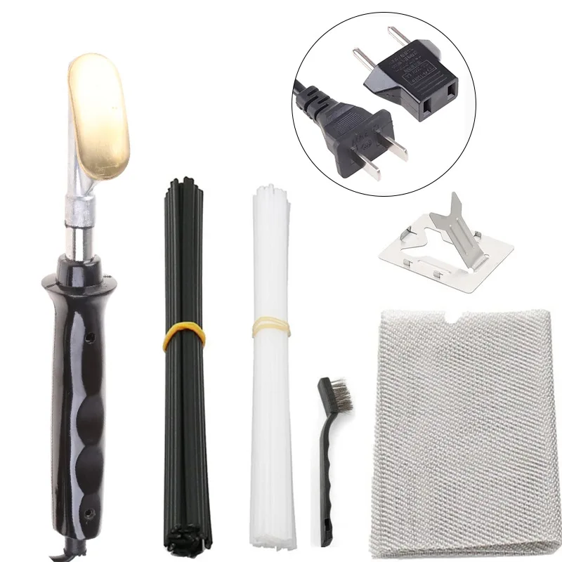 Plastic Welder Car Bumper Repair Kit Soldering Iron Hot Stapler Smoothing Iron Plastic Welding Machine Leather Ironing Tools gas welding machine