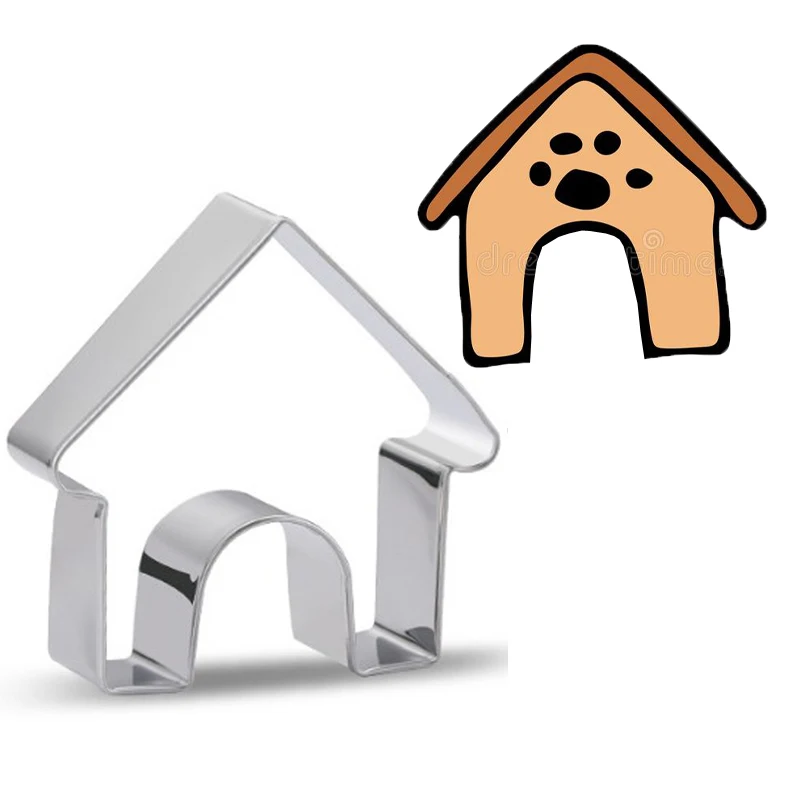Cute dog house bone paw metal Cookie Cutter Cookware Biscuit Mold Fondant Cake Tools Baking Mold DIY cake mold cookie cutters cookie mold
