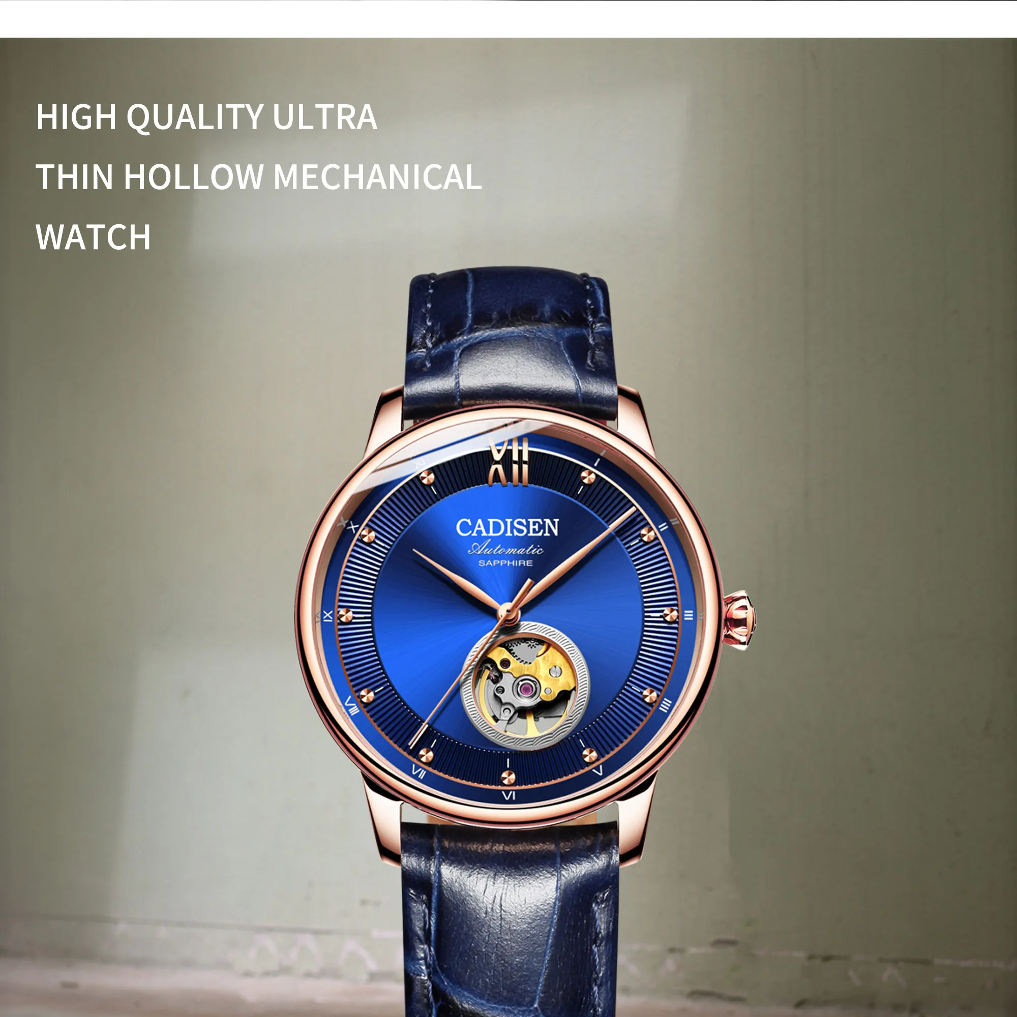 CADISEN, мужские часы, Топ бренд, роскошные часы, механические, автоматические часы для мужчин, Tourbillon, часы со скелетом, Relogio Masculino