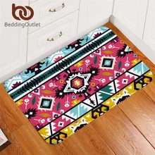 Постельные принадлежности Outlet ацтекский ковер Радужный красочный Противоскользящий коврик для спальни винтажный коврик для гостиной геометрический дверной коврик Прямая поставка