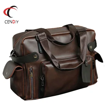 

Fashion Handbag Crazy Horse Leather Men Briefcase Brand Luxury Men Messenger Bag for Men Travel Bag Male Business Shoulder Bags
