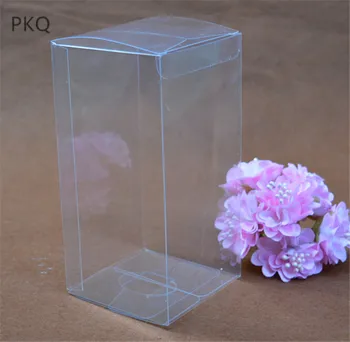 

50Pcs Large Plastic Boxes Transparent Box Wedding Favor Party Event Decor Clear Gift Candy Box Rectangle PVC Chocolate Boxes