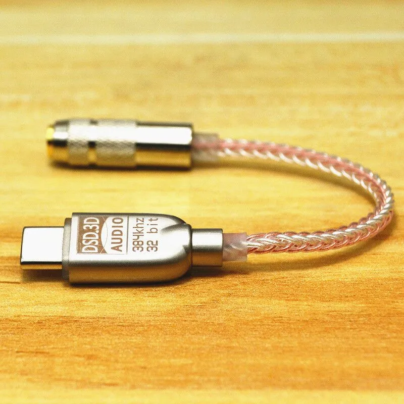 USB Type C To 3 5 mm Jack 3D DAC Amp Audio Adapter DSD 128 Portable Headphone Amplifier For Android SAMSUNG Huawei Mac Windows