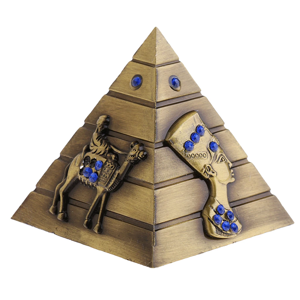 3pcs/set Metal Egyptian Pyramids Architectural Souvenir Keepsake Urn Pyramids Building Model Egypt Tower Landmark Home Decor 3pcs/set Metal Egyptian Pyramids Architectural Souvenir Keepsake Urn Pyramids Building Model Egypt Tower Landmark Home Decor