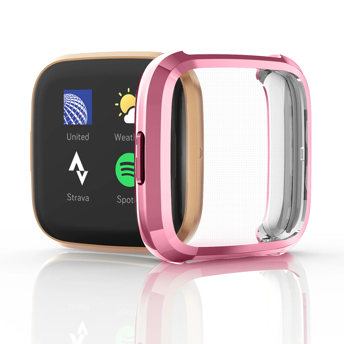 Для Fitbit Versa 2 Чехол для часов гибкий ТПУ гальванический противоударный защитный чехол для экрана