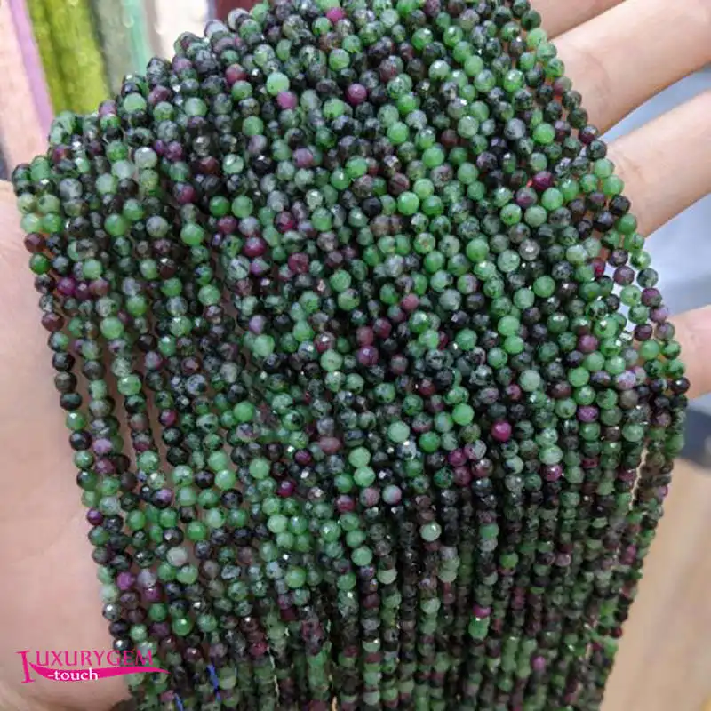 

Natural Multicolor Zoisite Stone Loose Small Beads 3mm Faceted Round Shape DIY Jewelry Accessories 38cm wk362
