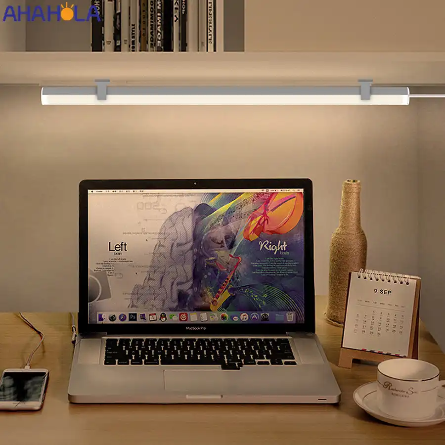 5v USB masa lambaları çalışma dokunmatik karartma okuma lambası PC ekran  lambası Screenbar masa ışığı Lampada Da Tavolo|Sıra Lambaları