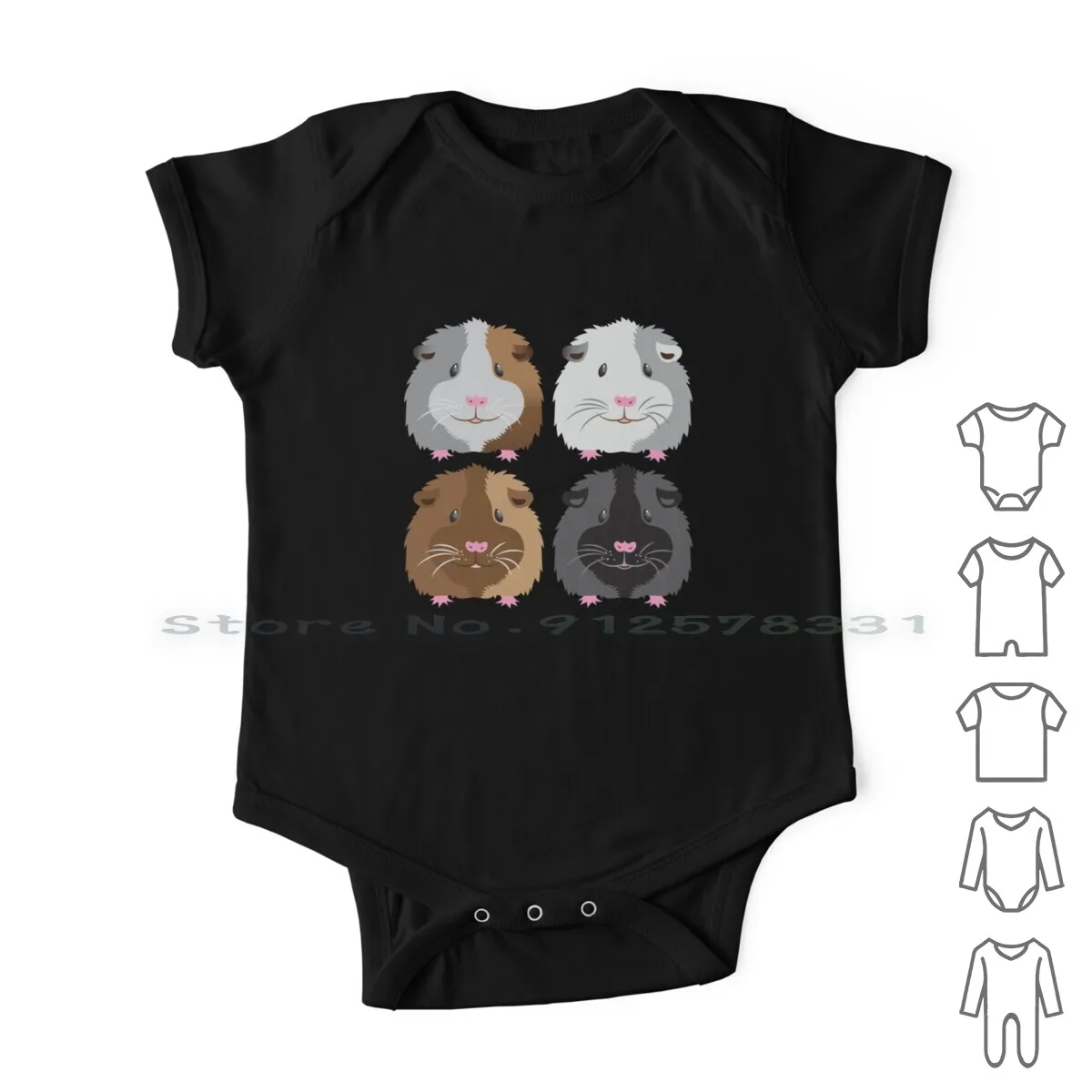 

Four Piggies ( Guinea Pigs ) Newborn Baby Clothes Rompers Cotton Jumpsuits Jazzydevil Jasmineberryart Jasmine Berry Art Animals