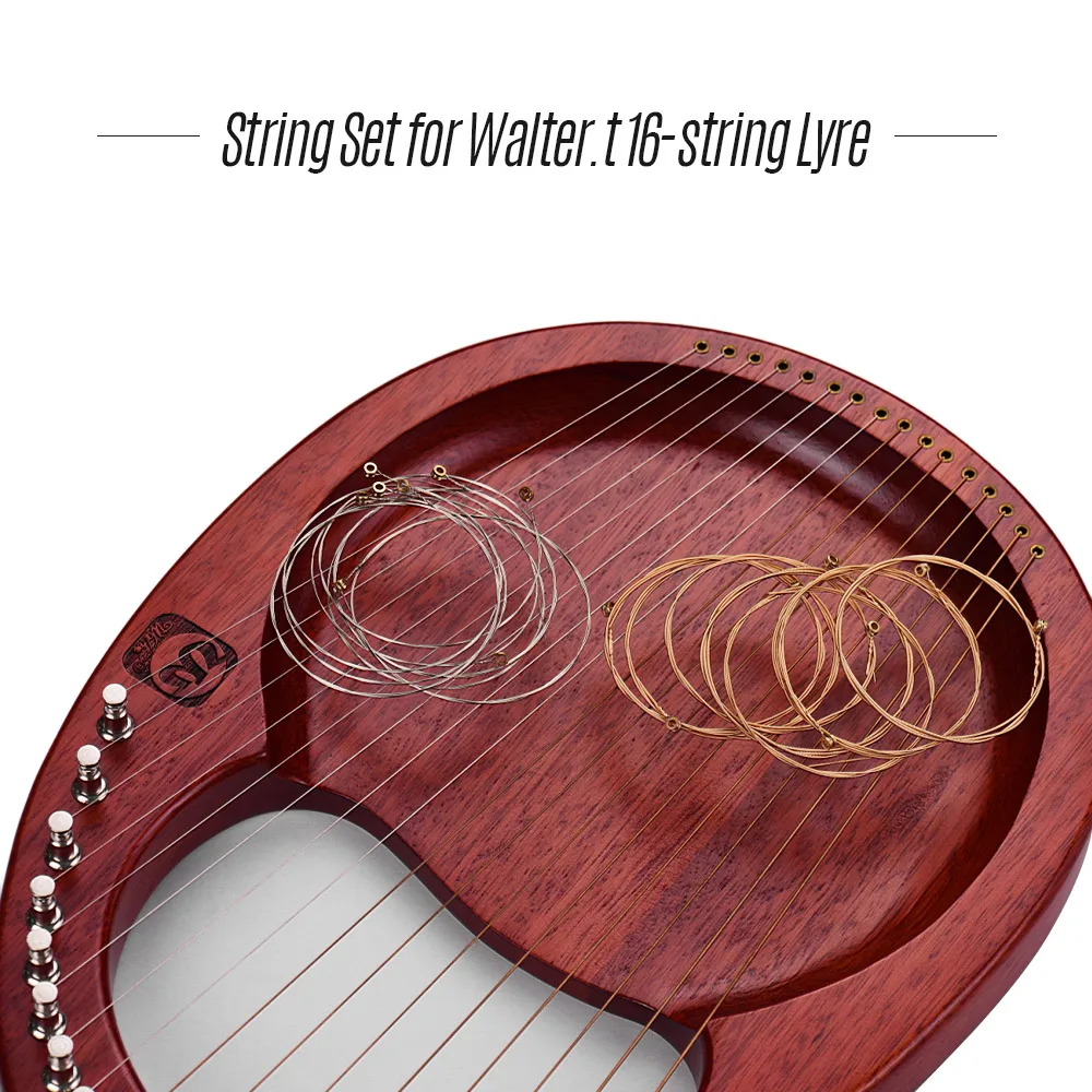 Walter.t A16X Lyre Harp String Set for Walter.t WH-16 16-string Lyre String Musical Instruments Instruments 16pcs/set
