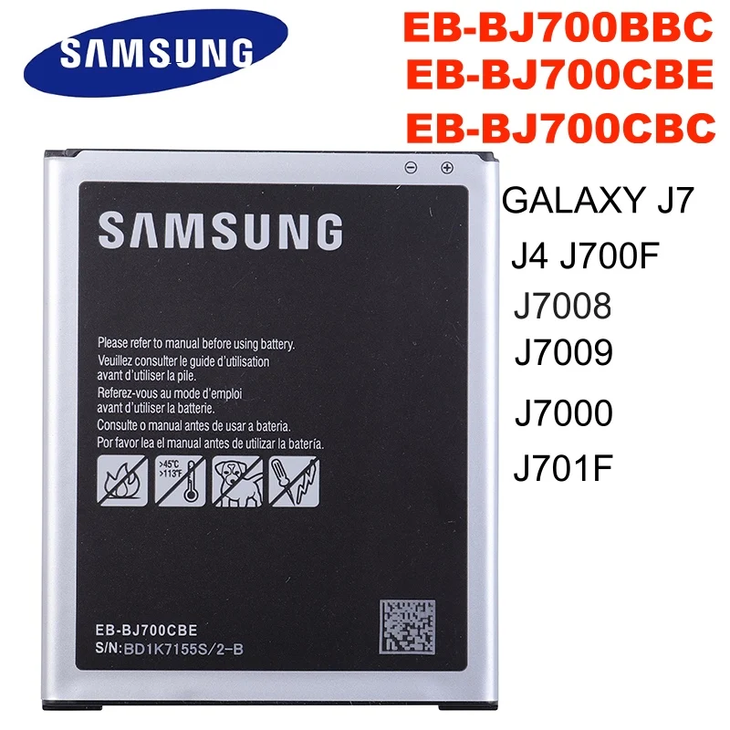 SAMSUNG оригинальный EB BJ700BBC BJ700CBE BJ700CBC 3000 мА/ч батарея для Samsung GALAXY J7 J7008 J4 J700F J7009 J7000 J701F NFC|Аккумуляторы мобильных