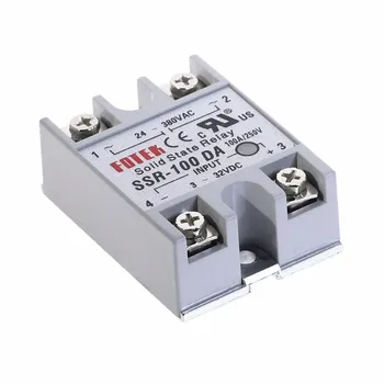 

1pcs SSR-100DA 100A Solid State Relay Module 3-32V DC Input 24-380VAC
