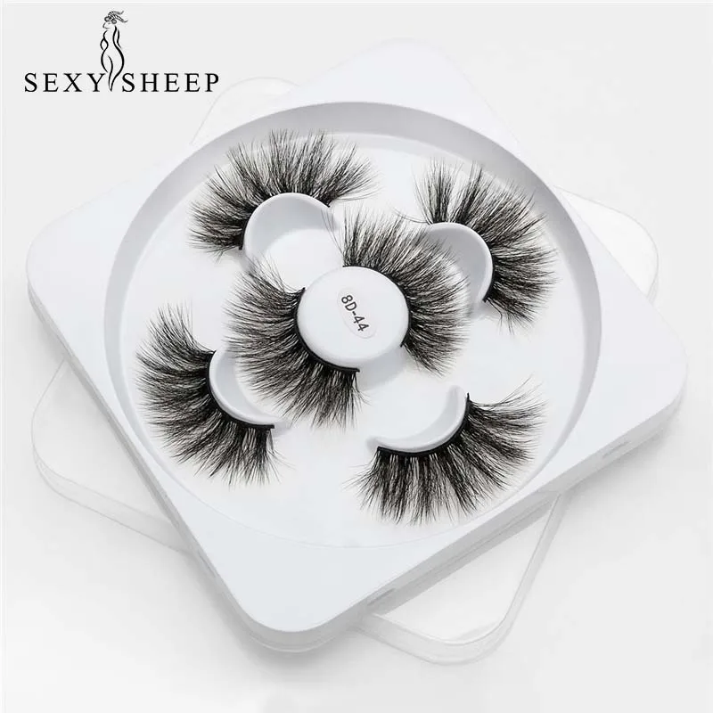 

3Pairs 3D Mink Hair False Eyelashes Fluffy Natural Handmade Soft Eyelashes Eye Makeup Extension Tools
