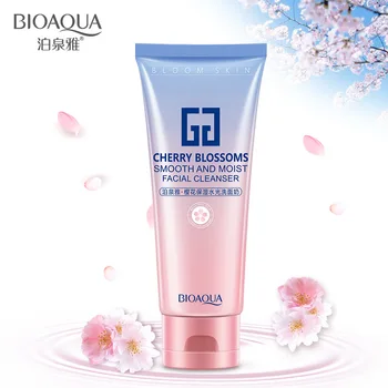 

BIOAQUA Sakura tender facial cleanser foam moisturizing nourishing clean oil deep &soft remover make up Cherry Blossoms Gel