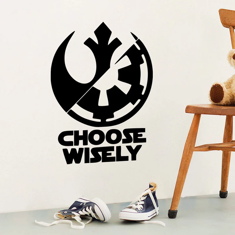 STAR WARS CHOOSE WISELY Jedi Sith Vinyl Decal Car Wall Stickers Logo Laptop Phone Car Vinyl Mural Art Decor Waterproof Wallpaper STAR WARS CHOOSE WISELY Jedi Sith Vinyl Decal Car Wall Stickers Logo Laptop Phone Car Vinyl Mural Art Decor Waterproof Wallpaper