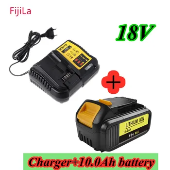 

18V 10.0Ah MAX XR Battery power tool Replacement for DeWalt DCB184 DCB181 DCB182 DCB200 18V Battery+Li-Ion Battery Charger
