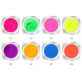 

8Pcs DIY Fluorescent UV Pigment Powder Black Light Reactive Luminous Pigment Kit