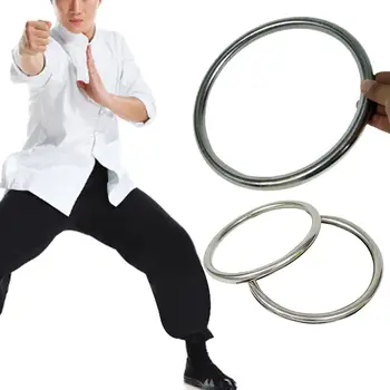 

Wing Chun Stainless Steel Ring 1 Piece Kung Fu Weapons Wing Chun Kung Fu Rings Sticky Hand Strength Training Steel Rattan Ring