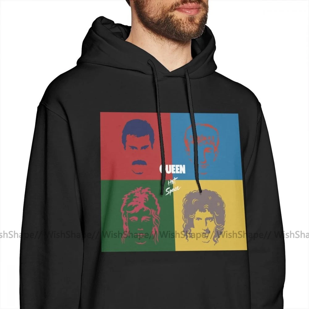 Queen Толстовка С Логотипом Группы queen Hot Space толстовки длинные фиолетовые пуловеры худи свободные мужские популярные большие размеры хлопковые зимние толстовки