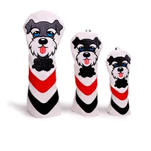Golf Club Headcover Driver Fairway Wood Head Covers Putter Mallet Putter cover Iron set Lovely Cute Cartoon Husky Dog