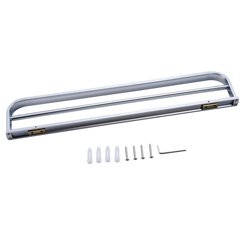 

MADICA 13*4*61cm Double Towel Bars For Shower Room Towel Rack Vintage Brass Toallero Metal Nail Bronze Towel Rack Hanger