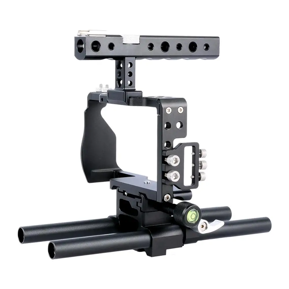

Professional Camera Cage Handle DSLR Rig Mount Video Camera Stabilizer for Sony ILCE A6000 A6300 A6500 A6400