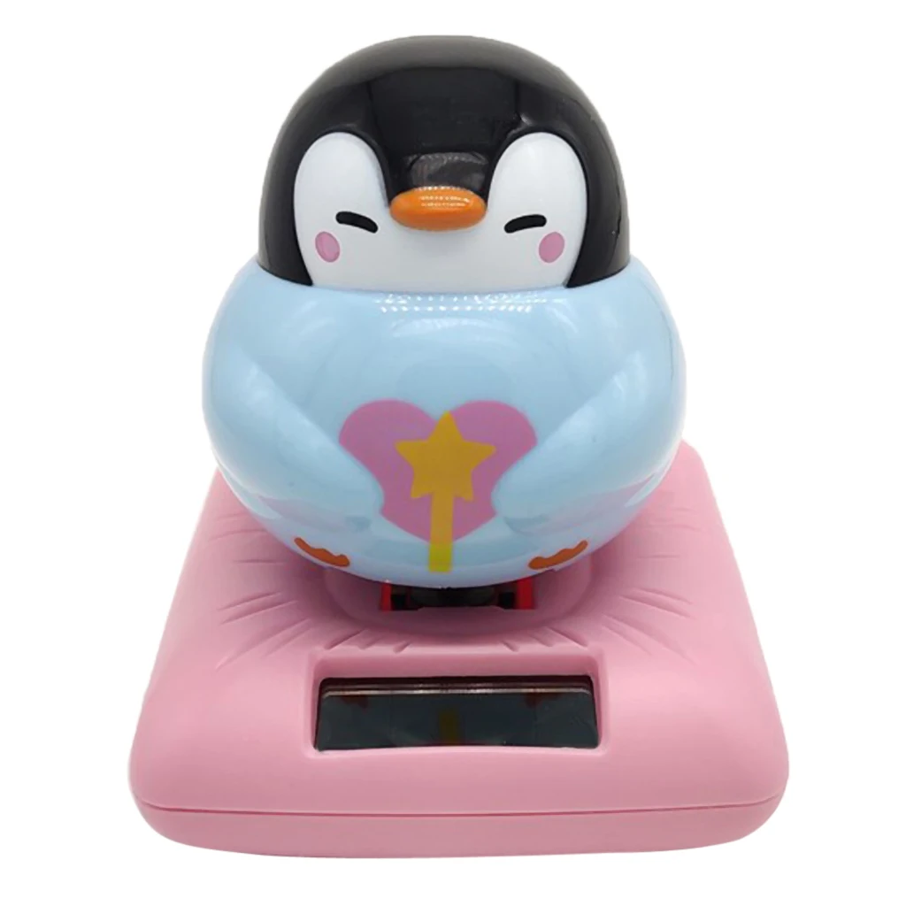 Solar Powered Dancing Penguin Animal Figure Bobble Head Toy, Home Desk Decoration