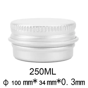 

250ml Empty Aluminium Can Cosmetic Pot Jar Tin Container Silver Lined Insert Lot Portable Screw Lid Lightweight TSLM2
