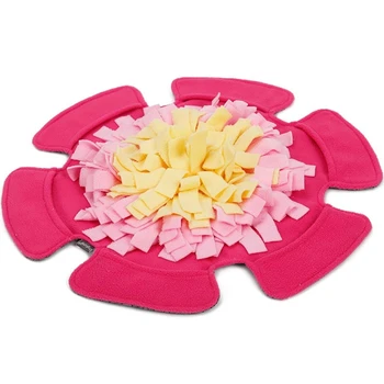 

Flower Dog Snuffle Feeding Mat Pet Nosework Training Slow Eating Play Pad Durable Machine Washable Cushion Puzzle Soft