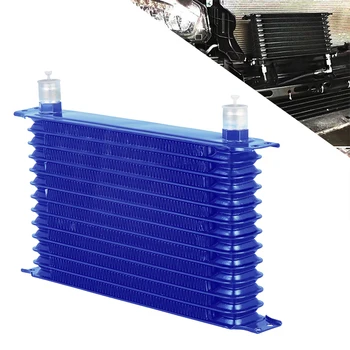 

UNIVERSAL Aluminum 13 ROW OIL COOLER 10AN-AN10 ENGINE TRANSMISSION OIL COOLER KIT TRUST TYPE