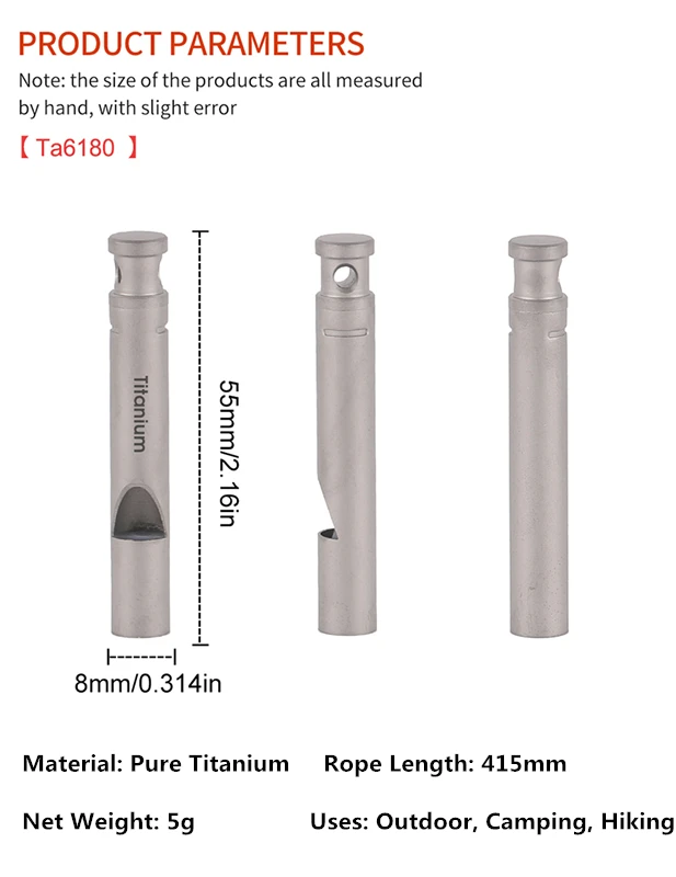 Свисток инструмент выживания Мини титановые свистки безопасность на открытом воздухе аварийная безопасность, Выживание Спорт Кемпинг Охота с шнурком Ta6180
