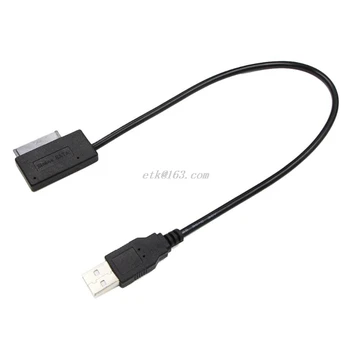 

USB 2.0 Mini Sata II 7+6 13Pin Adapter Converter Cable for Laptop CD/DVD ROM Kit D2TE