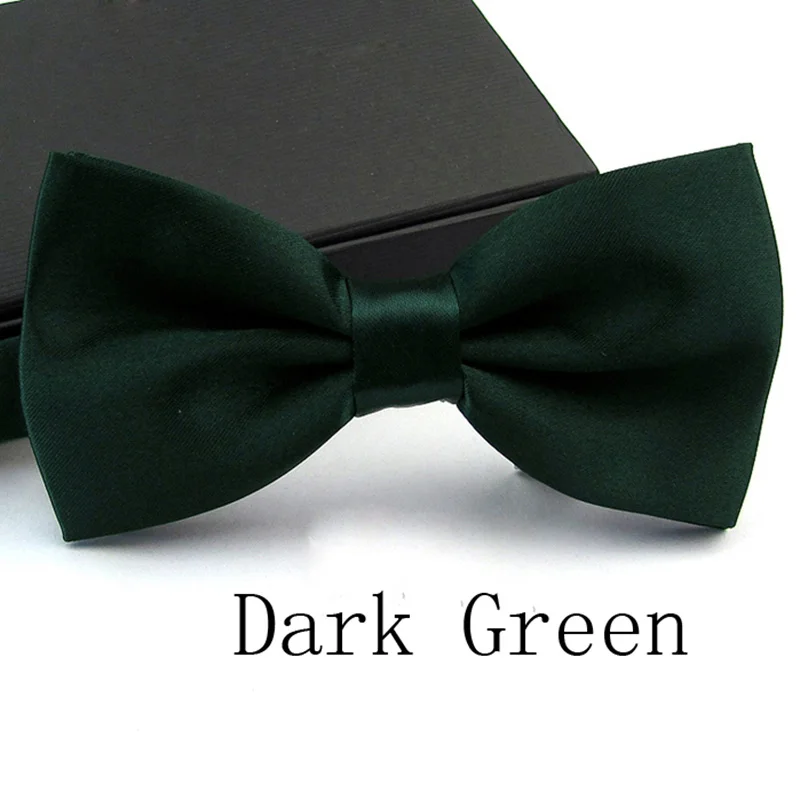 dark green Галстук-бабочка мужской Одноцветный Свадебный галстук-бабочка для мужчин конфетного цвета галстук-бабочка бабочки YJB0001 - Цвет: dark green