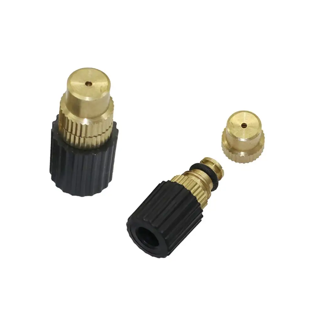 

300 Pcs Adjustable 6mm Misting Nozzles Brass Atomizing Sprayer Garden Irrigation Sprinklers Cooling Humidify Landscaping Nozzles