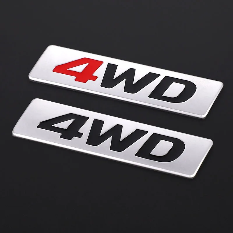 Металлическая 3d наклейка 4WD с эмблемой 4X4 наклейки для Honda CRV Accord Civic Suzuki Grand Vitara Swift