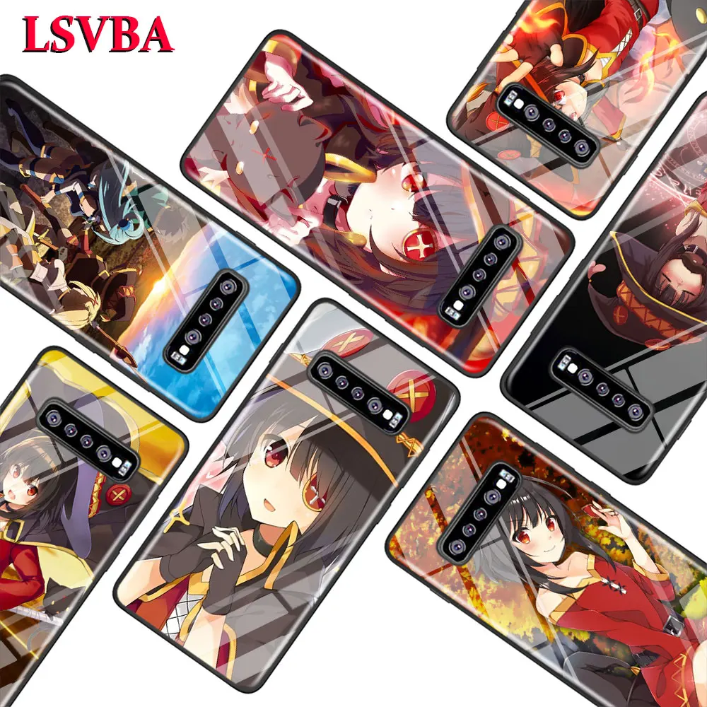 Konosuba Megumin для Samsung Galaxy Note 10 9 8 Pro S10e S10 5G S9 S8 S7 Plus суперъяркий глянцевый чехол