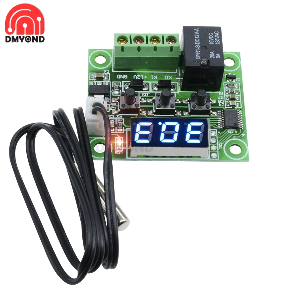 W1209 DC 12V светодиодный цифровой термостат термо переключатель температуры модуль