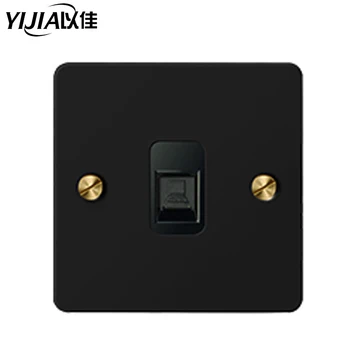 

Wall Electrical Socket BRASS SOCKET COMPUTER socket power outlet with dual home metal panel power 86type brass screw socket