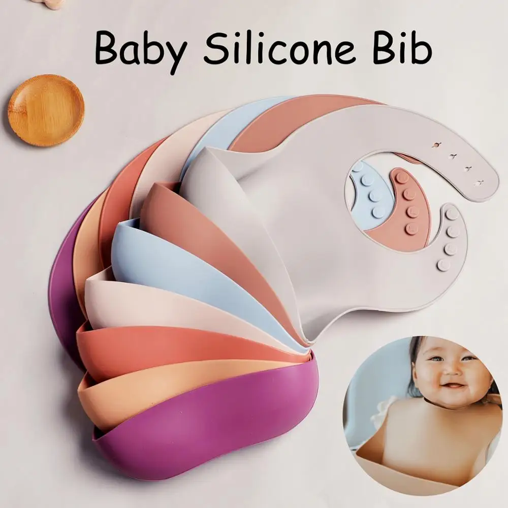 Silicone Bibs Newborn Feeding Plate Child Burp Cloth Bandana Bibs Infant Toddler Drooling Aprons Dinnerware Eating Set For baby afbeelding